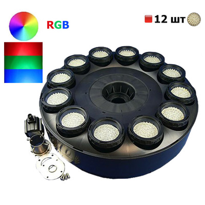 Плавающая платформа-фонтан MC480-12C (RGB), 12 LED фонарей Изображение