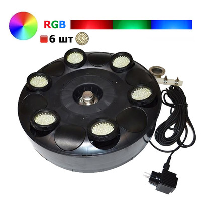 Плавающая платформа-фонтан MC480-6C (RGB), 6 LED фонарей Изображение