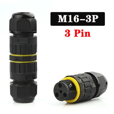 Соединитель кабеля IP68 (коннектор 5-12 мм) M683-B 3pin 3-х жильный Изображение