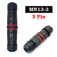 Соединитель кабеля IP68 (коннектор 5-12 мм) CN13-3-B 3pin 3-х жильный Изображение