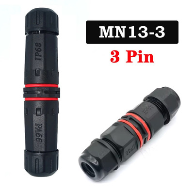 Соединитель кабеля IP68 (коннектор 5-12 мм) CN13-3-B 3pin 3-х жильный Изображение