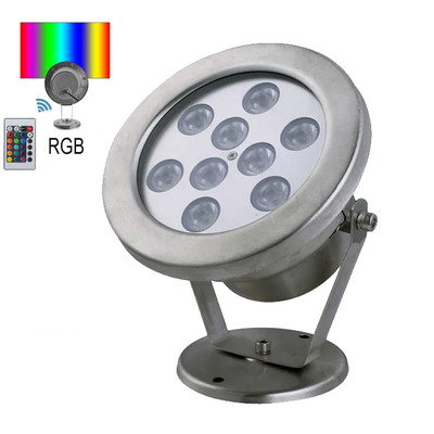 Підводний світильник 9W RGB світлодіодний професійний IP68 Ecolend  Зображення