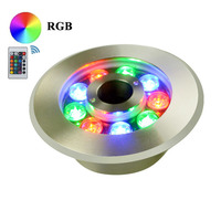 Светильник подводный 9W RGB IP68 для фонтана на форсунку профессиональный Ecolend Изображение