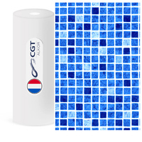 CGT Alkor Antislip Mosaic CYRUS Blue пленка для бассейна (лайнер) 1,65 м противоскользящая Изображение