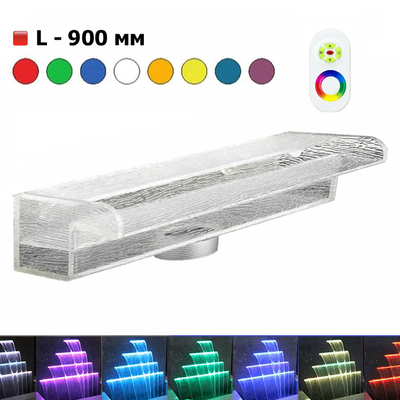 Акриловый цветной LED водопад HUIQUI HQ-WFL900-RE (ширина 90 см) Изображение
