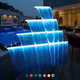 Стеновой водопад Emaux PB 300-25(L) (306х138х76 мм) с LED подсветкой. Изображение