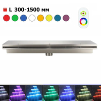 Водопад из стали цветной LED HUIQUI HQ-WF-300-1500RE (ширина 30-150 см) Изображение