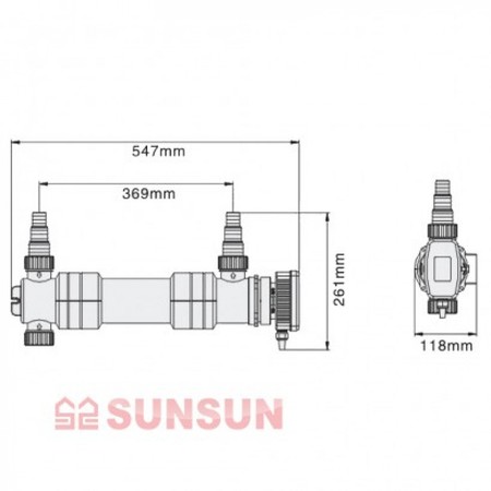 УФ стерилизатор для пруда 36 Вт Sunsun CUV-636 Изображение