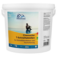 Шок хлор Chemochlor-T-Schnelltabletten Швидкорозчинний хлор у таблетках по 20 г для ударного хлорування 10 кг Зображення