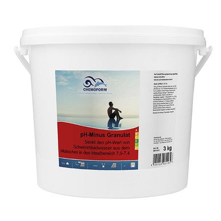 Chemoform pH-Минус (гранулят), препарат для снижения уровня рН в воде, 3 кг Изображение