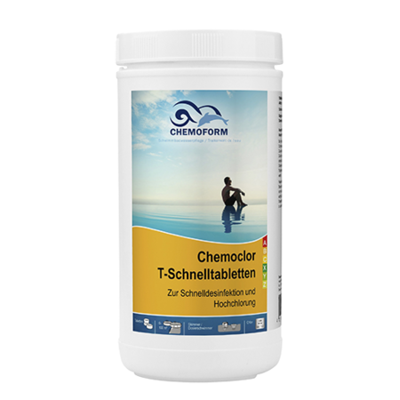 Шок хлор Chemochlor-T-Schnelltabletten Быстрорастворимый хлор в таблетках по 20 г для ударного хлорирования 1 кг Изображение