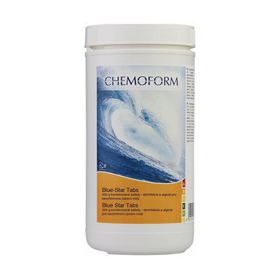 Активный кислород Chemoform Blue Star (таблетки 200 г +100 г), препарат для комплексного ухода за водой, 5 кг Изображение