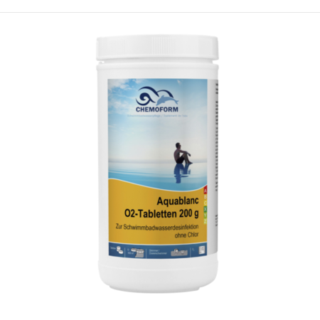 Активный кислород Chemoform Aquablanc O2 Sauerstofftabletten (таблетки 20 г) бесхлорное обеззараживающее средство, 1 кг Изображение