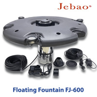 Плавающий фонтан-аэратор для пруда Jebao FJ-600 с насосом, 3-мя фонтанными насадками, светильниками и пультом управления Изображение