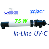 УФ стерилизатор для пруда или комплект встраиваемой УФ лампы UV-C XClear In-Line  75W Изображение