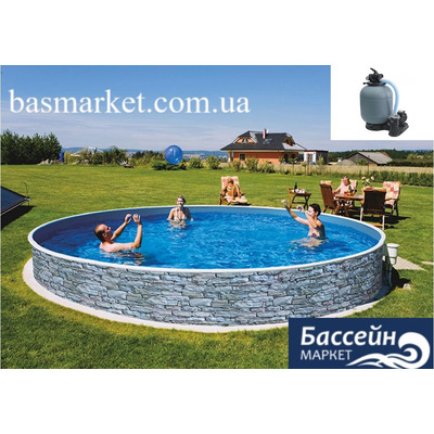 Каркасный Бассейн Azuro, цвет Stone (Камень), с пленкой Lagoon, 5 х 1.2м Изображение