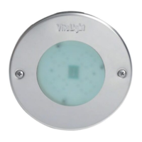 Подводный светодиодный прожектор для бассейна, 4 цвета,/8 диодов, 24V/DC, 6000 K, 4300LM дневной белый свет, 5 м кабеля 2х1,5 мм2. Ø-146 мм. Изображение
