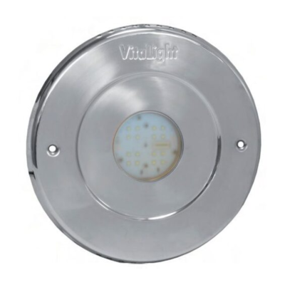 Подводный светодиодный прожектор для бассейна, 4 цвета/16 диодов, 24V/DC, RGBW, 5500LM, 5м кабеля 2х1,5мм2  Ø -270 мм. Изображение
