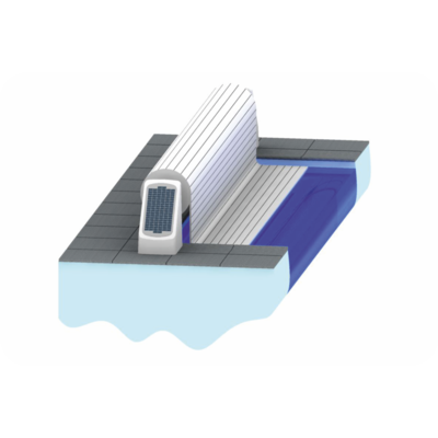 AquaTop - жалюзийное покрытие для бассейна, ECO TOP, надводное расположение Изображение