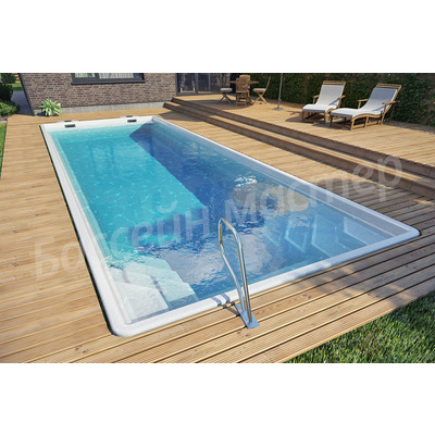 Композитный керамический бассейн MONACO 850 Shadow Grey (8,5х3,7х1,5 м) Изображение